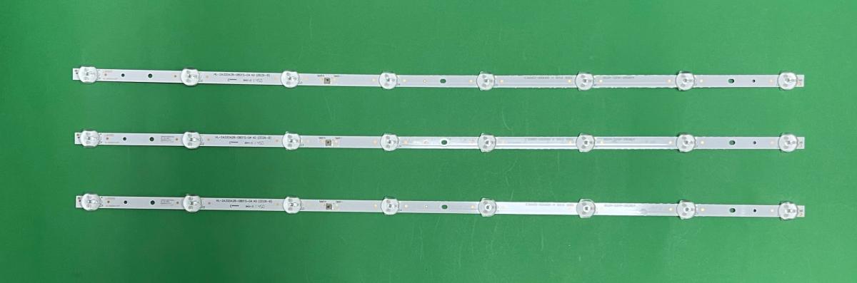 Zestaw listew LED do naprawy podświetlenia telewizora LG 32" zestaw 3szt X HL-2A320A28-0801S-04-A0(OD26-B) , 8LED , 3V , 600MM