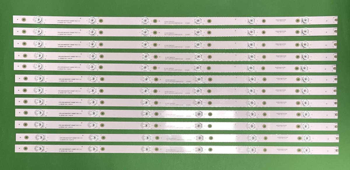 Zestaw listew LED do naprawy podświetlenia telewizora SANYO / HAIER 65" zestaw 12szt X CRH-K65C8003030T12066BT-REV1.0 W / 65D2003V2W6C1B73318M , 6LED , 735MM