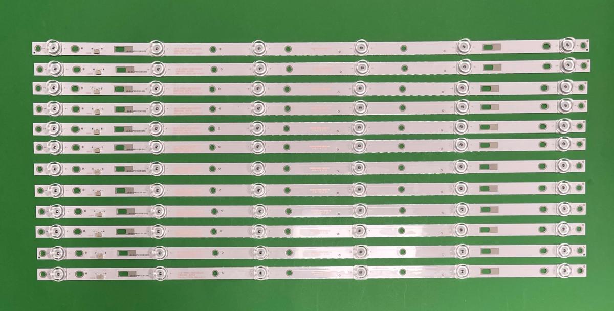 Zestaw listew LED do naprawy podświetlenia telewizora TCL 65" zestaw 12szt X JS-D-JP65EU-062EC/061EC(80228) E65EU1000 MCPCB , 6LED , 6V , 625MM