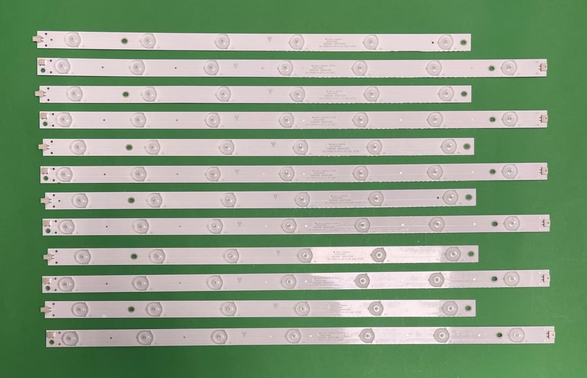 Zestaw listew LED do naprawy podświetlenia telewizora SANYO 50" zestaw 12szt , 6szt X LB-C500U14-E4-C-G1-DL5 & 6szt X LB-C500U14-E4-C-G1-DL6
