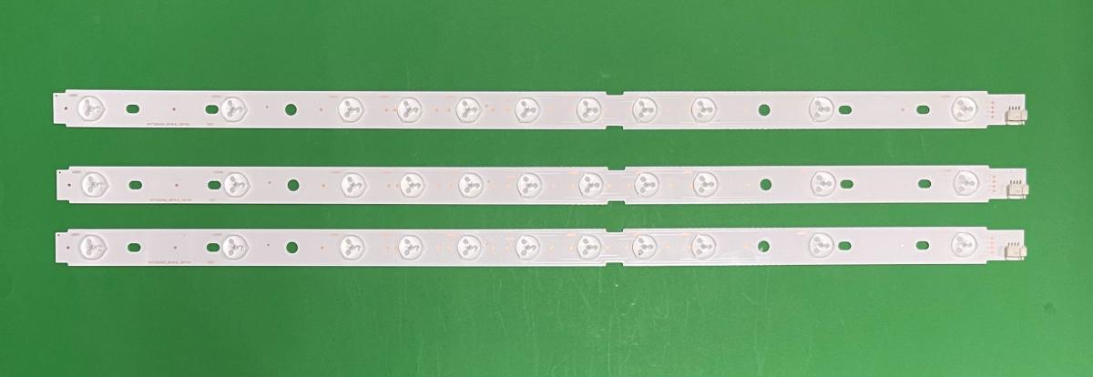 Zestaw listew LED do naprawy podświetlenia telewizora TOSHIBA 32"   zestaw 3 szt X SVT320AG0_REV0.6_130730 11LED , 3V , 627MM ,