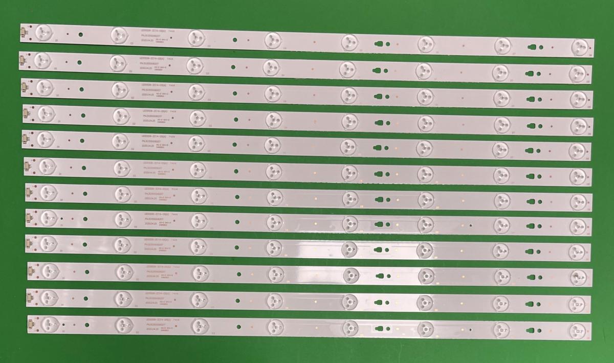 Zestaw listew LED do naprawy podświetlenia telewizora HAIER / JVC 55" zestaw 12szt X LED55D8-ZC14-05 (A) , PN : 30355008207 , 8LED , 3V , 555MM