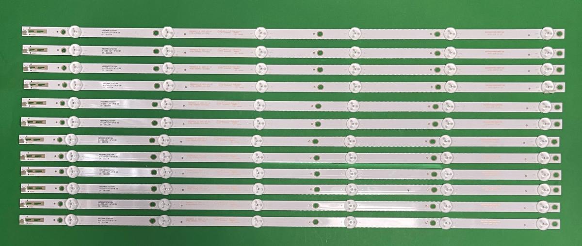 Zestaw listew LED do naprawy podświetlenia telewizora PHILIPS  65" zestaw 12szt X 4708-K65WDC-A1113N21 / 4708-K65WDC-A1113N11 , K650WDC2 A1 , 6LED , 667MM