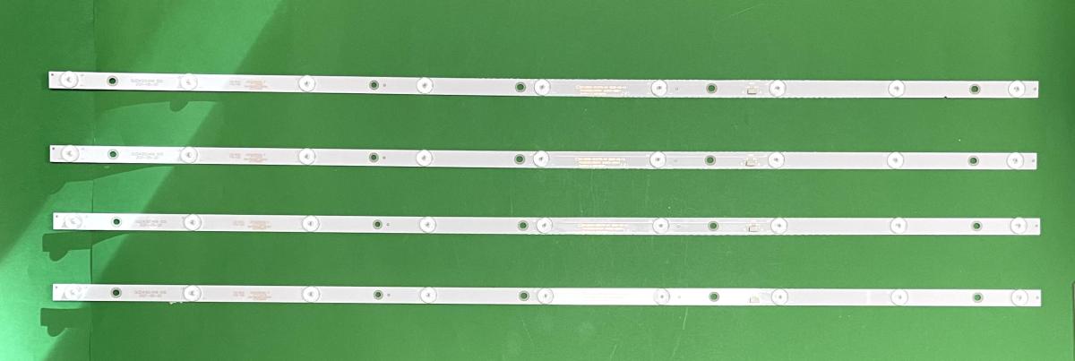 Zestaw listew LED do naprawy podświetlenia telewizora TCL 43" zestaw 4szt X GC43D09-ZC21FG-04 / DLED43GC4X9 , 9LED , 3V , 825MM ,