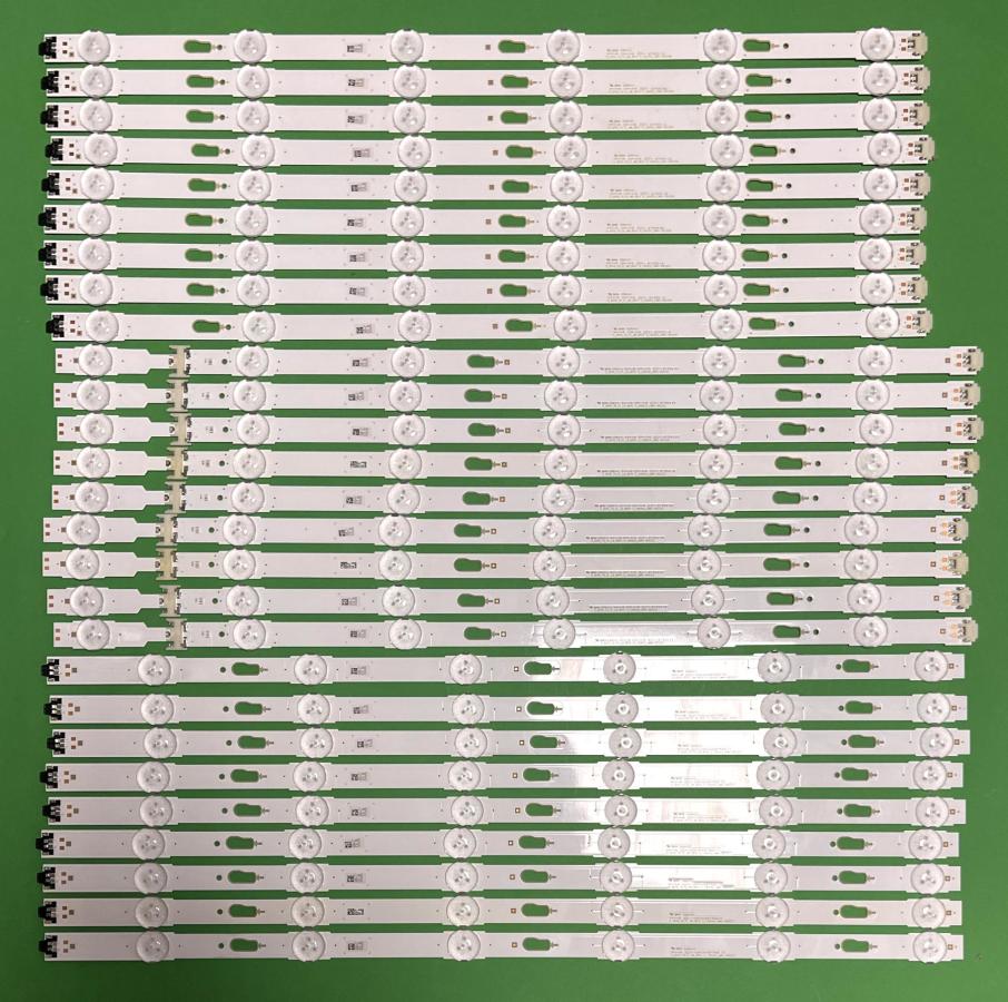 Zestaw listew LED do naprawy podświetlenia telewizora SAMSUNG 75" zestaw 27 sztuk , V5DU-750DCA-R1 X 9szt & V5DU-750DCB-R1 X 9szt & V5DU-750DCC-R1 X 9szt , BN96-34763A & BN96-34764A & BN96-34765A