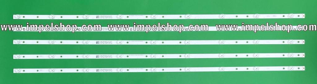 Zestaw listew LED do naprawy podświetlenia telewizora PHILIPS  50" zestaw 5szt X LB-GM3030-GJ0D22505X9AMB2-2-J , LBM500M0901-YK-4(HF) , LB50108 V0_00 , 9LED , 970MM , 3V , PHILIPS PART NUMBER : 996592000996 ,
