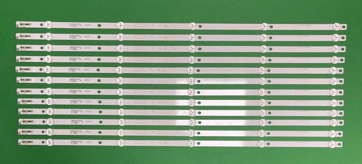 Zestaw listew LED do naprawy podświetlenia telewizora PHILIPS / MANTA 65" zestaw 12szt X K650WDC2 A1 / 4708-K65WDC-A1113N21 , 5LED , 6V , 666MM