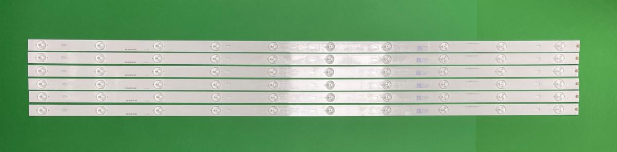 Zestaw listew LED do naprawy podświetlenia telewizora  SHARP 48" / 49"  zestaw 6szt X RF-AJ480E32-1001S-02 A0 , 10LED , 3V , 976MM