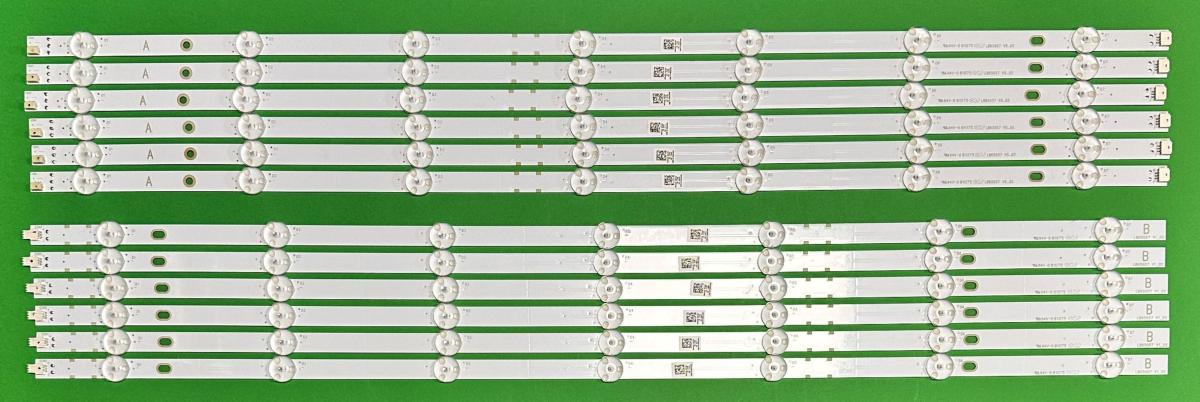 Zestaw listew LED do naprawy podświetlenia telewizora VIZIO 65" zestaw 12szt , 6szt X LB65057 V0_02 & 6szt X LB65057 V1_02 ,