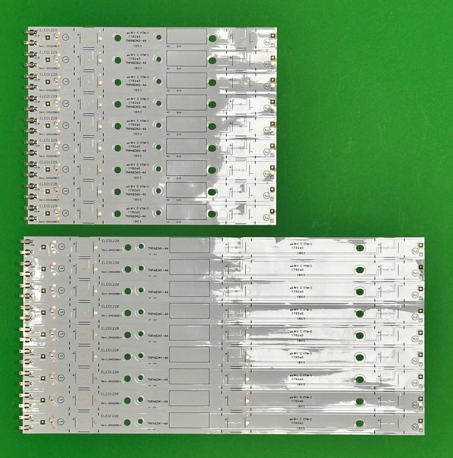 Zestaw listew LED do naprawy podświetlenia telewizora PANASONIC  43" zestaw 18 sztuk , 9szt X TNPA6341-4A wk MV C VTM-0 & 9szt X TNPA6342-4A wk MV C VTM-0 ,