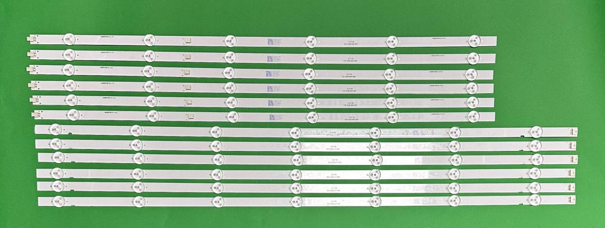 Zestaw listew LED do naprawy podświetlenia telewizora SONY 65" zestaw 12szt , 6szt X I-6500SY80131-L-V2 , 708MM , 7LED , 3V & 6szt X I-6500SY80131-R-V2 , 605MM , 6LED , 3V , LB6507C V1-01 LB6507C V0-01 ,