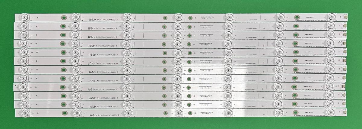 Zestaw listew LED do naprawy podświetlenia telewizora  HISENSE 65" zestaw 12szt X Hisense_65_HD650S3U51-TA_12X7_3030C_D6 / HE654NMf52700221074E , 7LED , 605MM ,