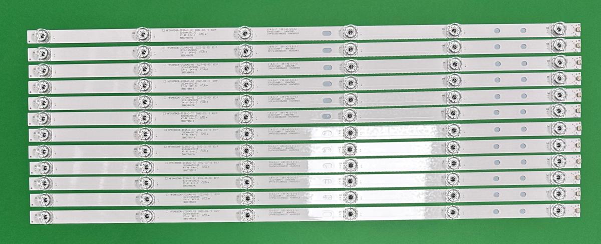 Zestaw listew LED do naprawy podświetlenia telewizora SAMSUNG 65" zestaw 12szt X HFSX65D06-ZC26AG-02E 6S1P 303HX650035E HX650M03 , 6LED , 3V , 654MM ,