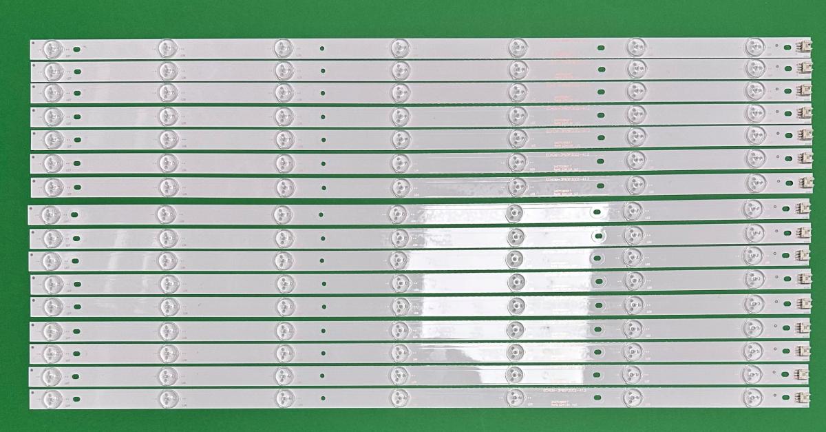 Zestaw listew LED do naprawy podświetlenia telewizora HAIER 65" zestaw 16szt X ECHOM-3P65P3002-A1.2 , 7LED , 3V , 655MM ,