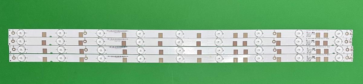 Zestaw listew LED do naprawy podświetlenia telewizora PHILIPS 40" zestaw 4szt x GJ-2K15 D2P5-400-D409-C2(pich 92mm) LB-F3528-GJ40109-H , 9LED , 3V , 799MM ,