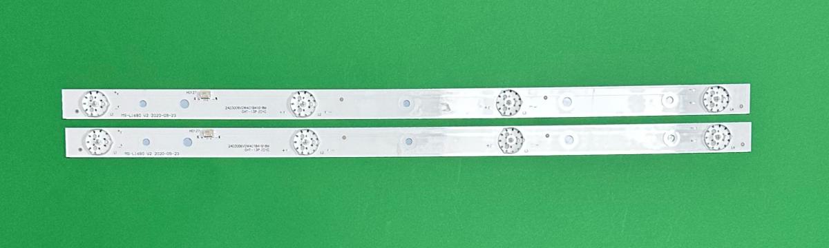 Zestaw listew LED do naprawy podświetlenia telewizora HISENSE 24" zestaw 2szt X MS-L1680 V2 24D3006V2W4C1B41618M , 4LED , 6V , 416MM ,