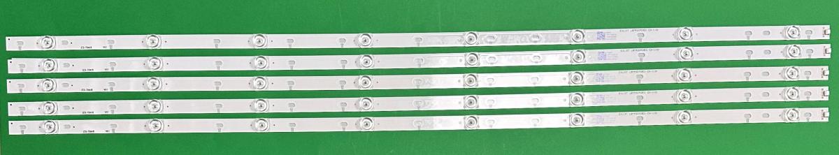 Zestaw listew LED do naprawy podświetlenia telewizora  PHILIPS 43"  zestaw 5szt x LBM430M0801-EN-1 E466169 XY-MH 94V-0 LB4310D V0_00 705TLB43B33LBH05E  , 8LED , 830mm, 3V ,