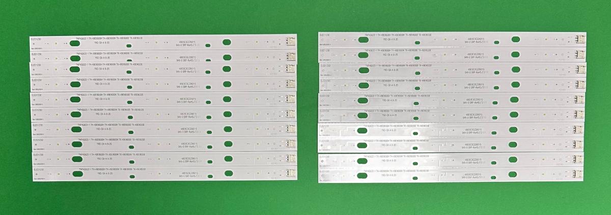 Zestaw listew LED do naprawy podświetlenia telewizora PANASONIC  49" zestaw 20 sztuk X TNP4G622-1 , 3LED , 3V, 259MM ,
