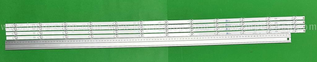 Zestaw listew LED do naprawy podświetlenia telewizora HISENSE 55" zestaw 4szt x CRH-BX55V1U513030T04128CL-REV1.1 , 12LED , 1056MM , 3V ,