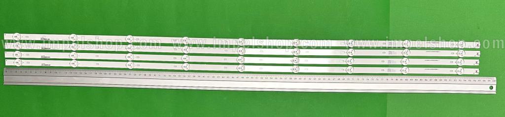 Zestaw listew LED do naprawy podświetlenia telewizora LG 55" zestaw 4sztx LB-DM3030-GJ0D35504X9GB09-1-T , 9LED , 970MM , 3V ,