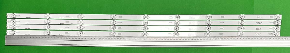Zestaw listew LED do naprawy podświetlenia telewizora BLAUPUNKT 50" zestaw 4szt X LED MS-L2871 V3 , 9LED , 915MM , 6V ,