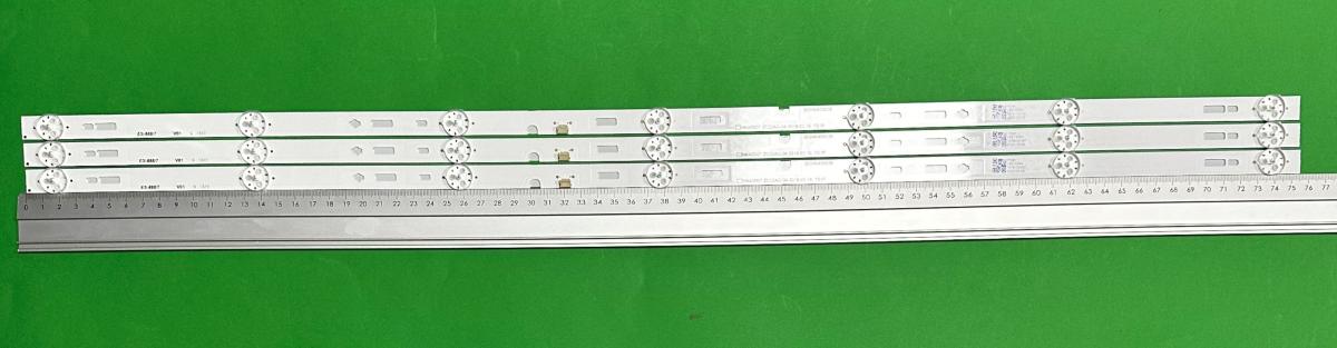 Zestaw listew LED do naprawy podświetlenia telewizora ELEMENT 40" zestaw 3szt x HK40D07-ZC22AG-04  HK40D07-ZC22AG-06 303HK400038 303HK400038 HK40D07-ZC22AG-04 E2sw3918 40PA310E 303HK400040 06-40F1-3X7-755X14 , 7LED , 758MM , 3V ,