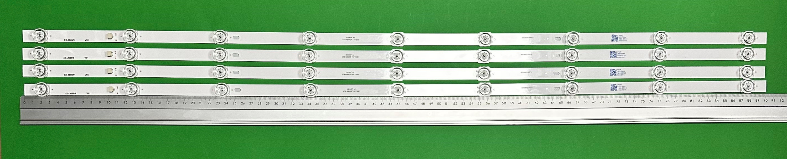 Zestaw listew LED do naprawy podświetlenia telewizora  SHARP 50" zestaw 4szt X K50WDF A3 4708-K50WDF-A3113N01 50D3B9CY90214 , 9LED , 900MM , 3V ,