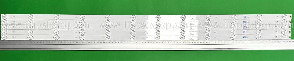 Zestaw listew LED do naprawy podświetlenia telewizora  SHARP 50" zestaw 5szt X RF-AJ500B32-1201S-08 A1 , 12LED, 973MM , 3V ,