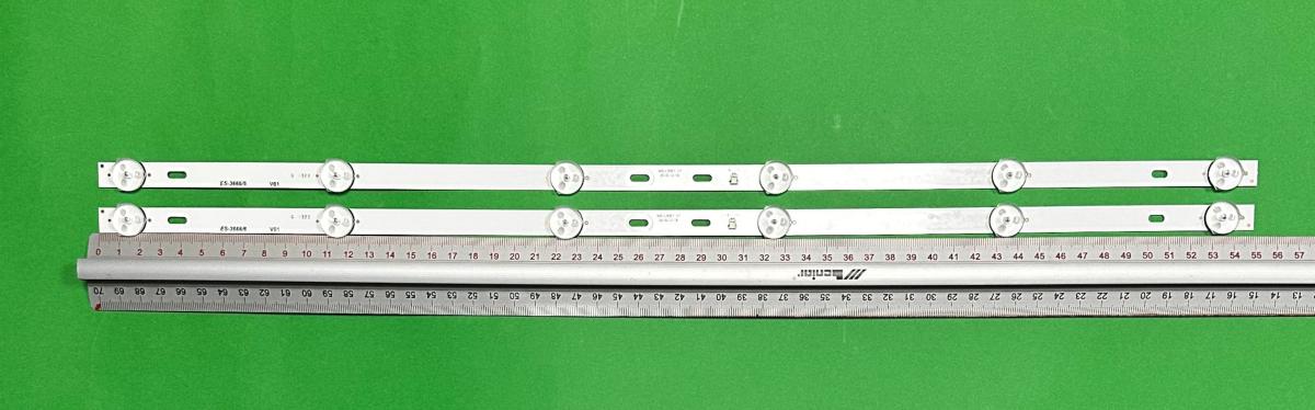 Zestaw listew LED do naprawy podświetlenia telewizora SKYMASTER 32" zestaw 2 sztuki X  MS-L3061 V1 E348124HN 3080532F10DTZ001 JL.D32061330-006DS-M_V01 , 6LED , 6V , 550MM , ZŁACZE : 2PIN