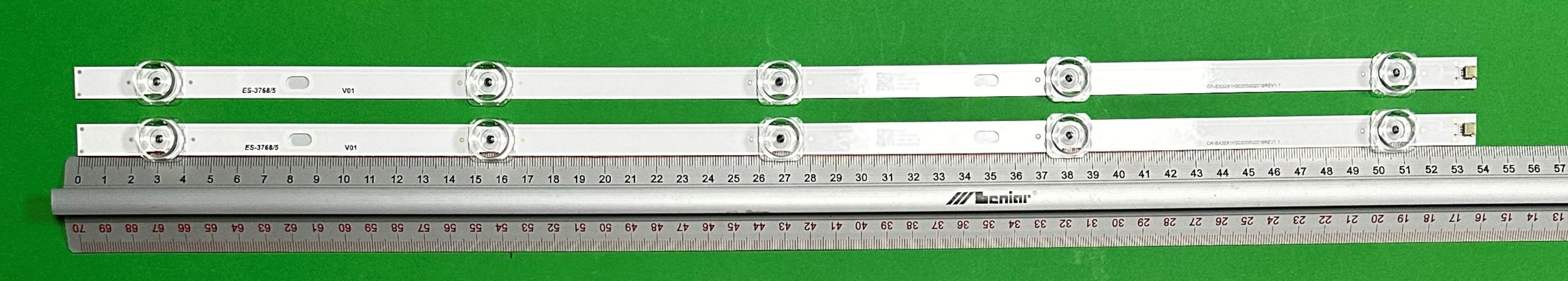 Zestaw listew LED do naprawy podświetlenia telewizora HISENSE 32" zestaw 2 szt X CRH-BX32X1H30300502019 , 5LED, 539MM , 3V ,