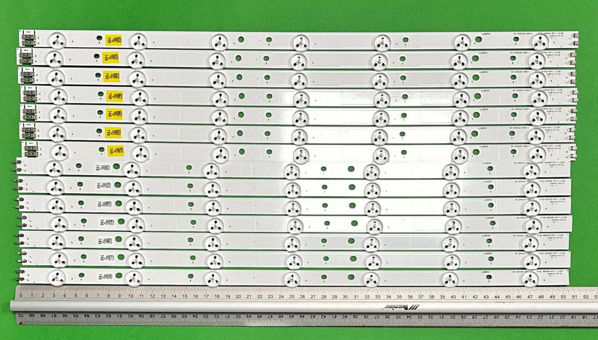 Zestaw listew LED do naprawy podświetlenia telewizora SAMSUNG 50" zestaw 14szt , 7szt x D1GE-500SCA-R0 / R1 , 7LED , 3V , 560MM  & 7szt x D1GE-500SCB-R0 / R1 , SLED 2011SVS50 3228 FHD RIGHT07 REV1.0 & SLED 2011SVS50 3228 FHD LEFT07 REV1.0  , 7LED , 3V , 560MM ,