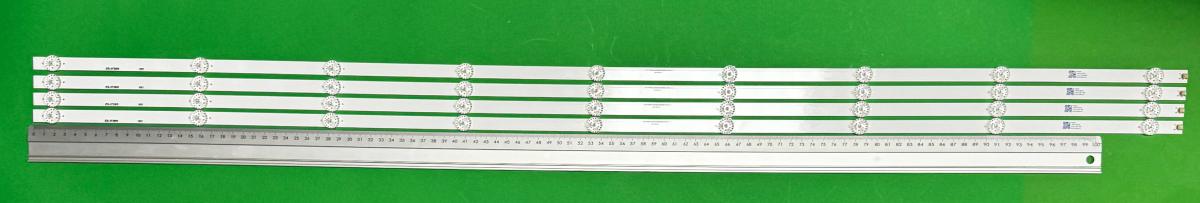 Zestaw listew LED do naprawy podświetlenia telewizora  SHARP 55" zestaw 4szt X CRH- P55KQ3030040983N-REV1.1 , 9LED, 1078MM, 3V ,