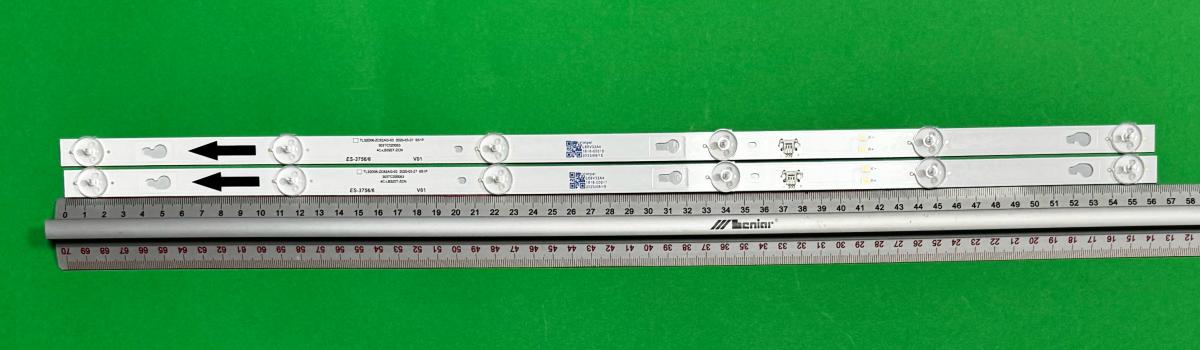 Zestaw listew LED do naprawy podświetlenia telewizora MANTA / TESLA 32" zestaw 2szt X 32D06-ZC62AG-03 TL32D06-ZC62AG-03 303TC320053 4C-LB320T-ZCN TC320M43 , 6LED , 565MM , 3V ,