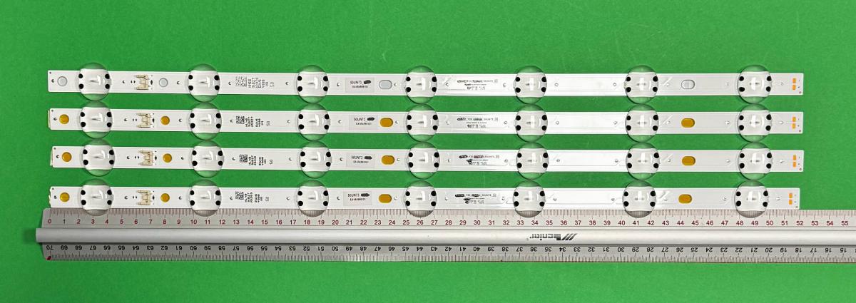 Zestaw listew LED do naprawy podświetlenia telewizora LG 50" zestaw 4szt X LEDAZ_Y20_50UN73_H LEDAZ 50UN73 R1.0 , 7LED, 502MM , 6V ,