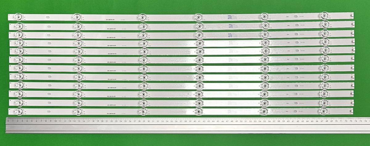 Zestaw listew LED do naprawy podświetlenia telewizora  HISENSE 70" zestaw 12szt X 210BZ06D0B33NBT003 , 6LED , 3V , 736MM ,