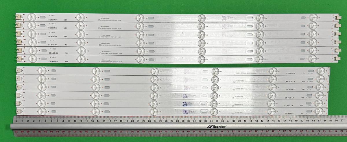 Zestaw listew LED do naprawy podświetlenia telewizora PIONEER 55" zestaw 12szt , 6szt x 0Y55D12R-ZC21FG-01 , 557MM , 6LED , 3V & 6szt x 0Y55D12L-ZC21FG-01 , 545MM , 6LED , 3V , 303WY550031 303WY550032 ,