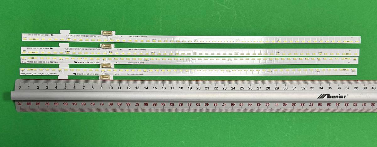 Zestaw listew LED do naprawy podświetlenia telewizora  SHARP 70"  zestaw 4szt , 2szt x Sharp_70SU580_2X56+2X56_4014C_A_7S8P REV.1  , B680WJZZ/0408/DNDJBH , 56LED , 3V , 380MM  & 2szt x Sharp_70SU580_2X56+2X56_4014C_B_7S8P REV.1 , 56LED , 3V , 380MM ,