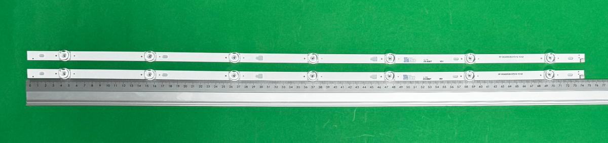Zestaw listew LED do naprawy podświetlenia telewizora ELEMENT / HYUNDAI 40" zestaw  2szt X RF-BS400S30-0701S-10 A2 , 7LED , 747MM , 6V ,
