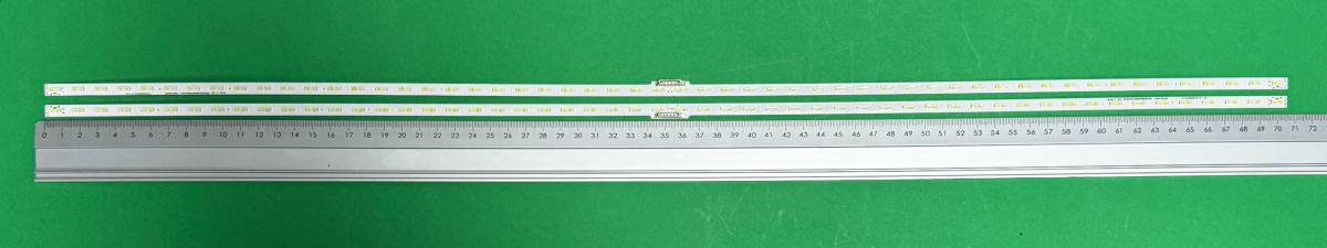 Zestaw listew LED do naprawy podświetlenia telewizora SAMSUNG 65" zestaw 2szt X V0T8-650SM0-R0 20Y_TU8500_65INCH_EDGE_LE , BN96-50380A , 54LED , 707MM , 3V , światło białe i niebieskie ,