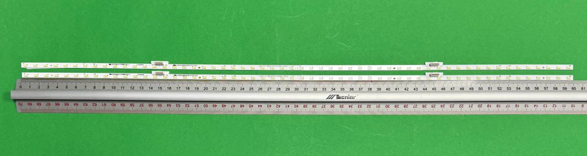 Zestaw listew LED do naprawy podświetlenia telewizora HISENSE 55" zestaw 2szt x JL.E55078414-003CS-R7N-M-HF STH550AZ4_HE550S6U51_Rev01_7S4PX2_4014-2UCD_180805 , LB5514 V0 , BIAŁE ŚWIATŁO , 56LED , 599MM , 3V ,