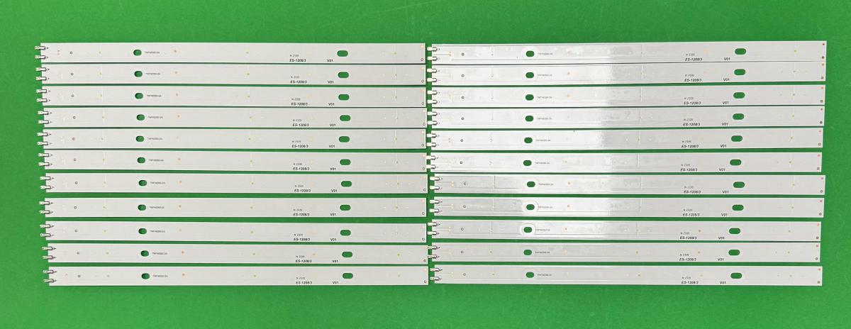Zestaw listew LED do naprawy podświetlenia telewizora PANASONIC  55" zestaw   22 sztuki X TNPA6350-2A / TNPA6350-4A , 3LED, 299MM , 3V ,