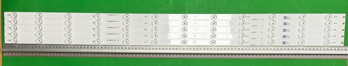 Zestaw listew LED do naprawy podświetlenia telewizora  SHARP 49" zestaw 5szt X RF-AJ490E30-1201S-11 A0 , 12LED , 978MM , 3V ,