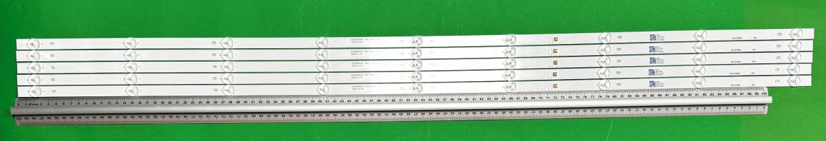 Zestaw listew LED do naprawy podświetlenia telewizora  MANTA 55" zestaw 5 szt X DLED55DCZN 5X9 0007 V7 , 9LED , 1062MM , 3V ,