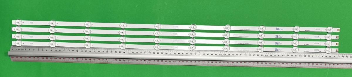 Zestaw listew LED do naprawy podświetlenia telewizora  MANTA 40" zestaw 4 szt X SQY39.5LB_10X4_MCPCB_V1 , 10LED, 771MM , 3V ,