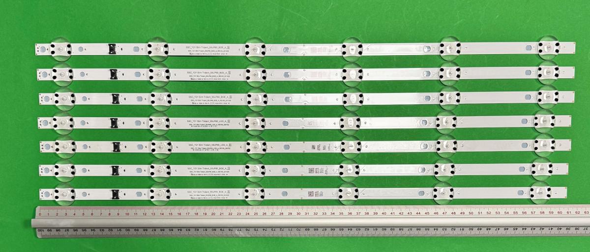 Zestaw listew LED do naprawy podświetlenia telewizora LG 55" zestaw 7szt X SSC_Y21 SLIM TRIDENT_55UP80_BOE_A_S EAV65018401 EAV65010301 EAV65041601 EAJ6579970601 , 6LED , 611MM , 3V ,