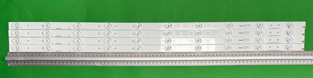 Zestaw listew LED do naprawy podświetlenia telewizora  SHARP / BLAUPUNKT 40"  zestaw 4szt X CRH-P39.535350410412M REV1.0 B , 10LED , 780MM , 3V ,