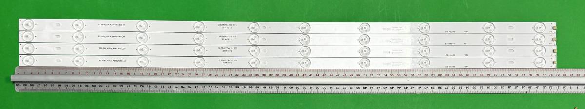 Zestaw listew LED do naprawy podświetlenia telewizora  SHARP / BLAUPUNKT 40"  zestaw 4szt X ECHOM_40CA_4640CA002_A1 DLED40YC4X10 YL-40D3503V100 10C1B 80018M-A , 10LED , 790MM , 3V ,