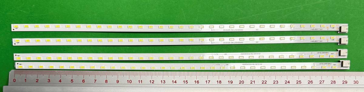 Zestaw listew LED do naprawy podświetlenia telewizora  SHARP 46" zestaw 4szt , 2szt X F460LB001T-001 & 2szt X F460LB001B-001 , FOXCONN E253117 MC1 , 32LED , 293MM , 6V ,