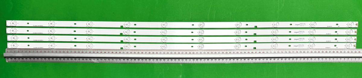Zestaw listew LED do naprawy podświetlenia telewizora  HISENSE 49" zestaw 4szt X JL.D490A1330-003BS-M , 10LED , 940MM , 3V ,