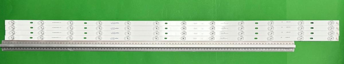 Zestaw listew LED do naprawy podświetlenia telewizora PHILCO 58" zestaw 4szt X LB-C580U18-EF8-R-G01-XRD1 JL.D580C1330-002BS-M_V01 CRH-ZG583030120482PREV1.2   , 12LED , 1147MM ,
